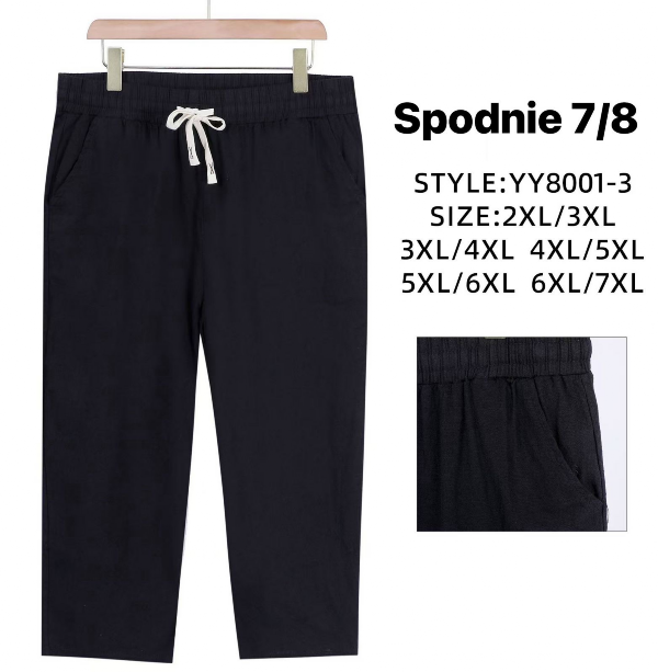 Spodnie damskie 7/8 Roz 3XL-7XL, Mix Kolor Paczka 10 szt